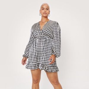 Nasty Gal houndstooth dress